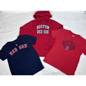 Boston Red Sox 3 Clothing Lot Sizes Youth Shirts Boys Girls Large Hoodie